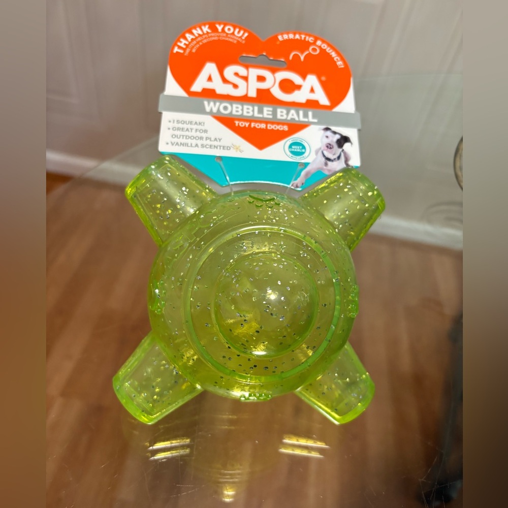 - - ASPCA Wobble Ball Wabble Ball Crazy Erratic Bounce Vanilla Scented